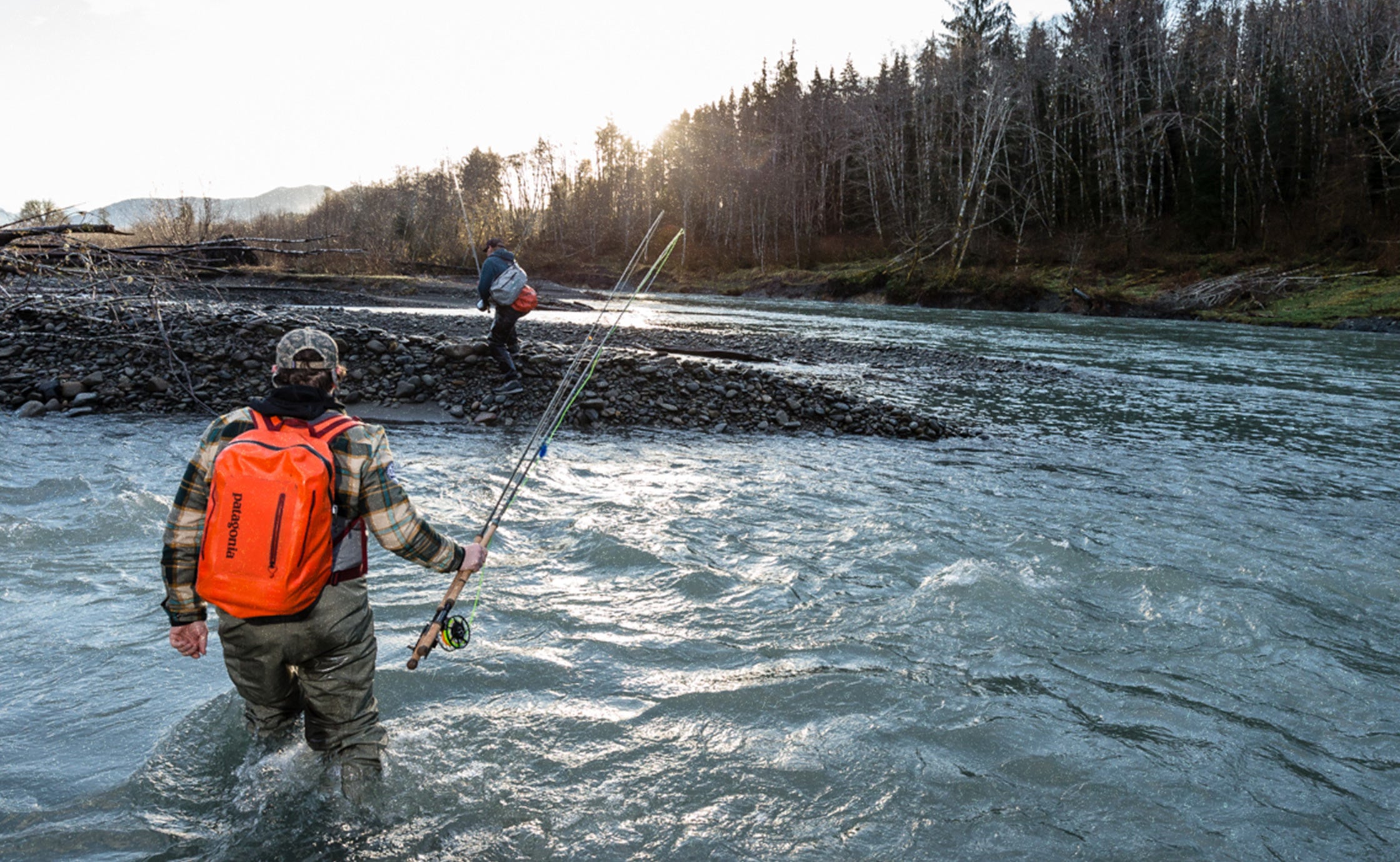 Fishing in river